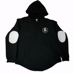 Barstool Black Quilted Hoodie Brand New!